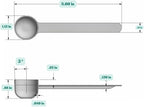2 Teaspoon (2/3 Tablespoon | 10 mL) Long Handle Rounded Scoop for Measuring Coffee, Pet Food, Grains, Protein, Spices and Other Dry Goods (Pack of 25)