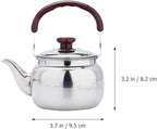 LIFKOME Whistling Water Kettle Traditional Tea Pot Stainless Steel Water Boiling Kettle 750ml Stovetop Kettle with Handle for Home Hotel