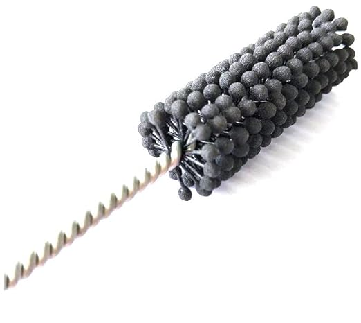 TwistFlex 3/4" 120SC Cylinder Hone | 0.75" (19mm) Flexible Cylinder Honing & Deburring Tool | Bore Brush for Hole Diameters 0.71” – 0.75” | Silicon Carbide 120 Grit | 1/4" Shank | 8" Length