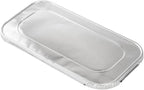 Restaurantware-LIDS ONLY: Foil Lux Foil Pan Lids Pack of 25 Oven-Ready Aluminium Tray Covers - Pans Sold Separately, Fits 1/3 Third-Size Steam Table, Foldable Edges, Freezable, Silver, Disposable