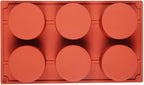 Silicone 11/8/6 Cavity Cylinder Shape Cake Mold For Baking Dessert Ice-Creams Mousse Mould Fondant Decorating Tools (6 Cavity)