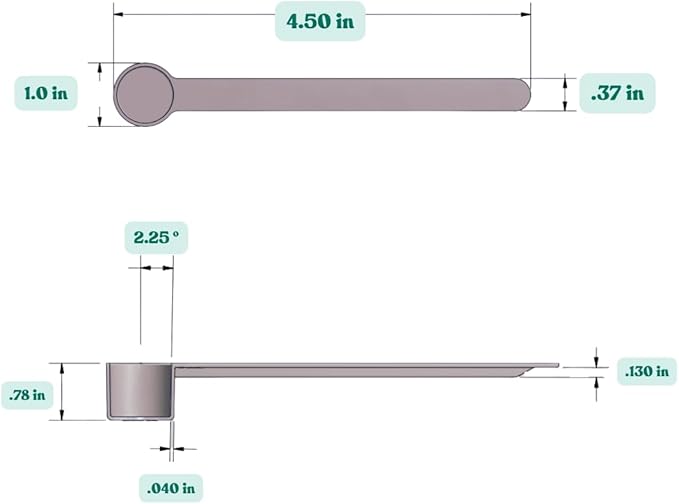 1/2 Tablespoon (1.5 Teaspoon | 7.5 mL) Long Handle Scoop for Measuring Coffee, Grains, Protein, Spices and Other Dry Goods (Pack of 100)