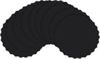 qiqee 12 Inch Black Wave Cake Boards Round 15-Packs Circles Rounds Base Food-Grade Cardboard Wave Cake Plate（Thinner But Stronger）