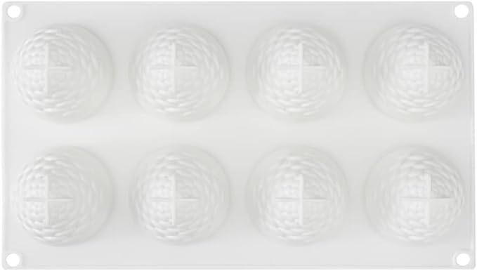 Pastry Tek 8 Cavities Pineapple Mold, 1 Oven-Ready Pineapple Jello Mold - Flexible, Freezable, White Silicone Tropical Fondant Mold, Easy Release, For Baking - Restaurantware