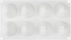 Pastry Tek 8 Cavities Pineapple Molds, 10 Oven-Ready Pineapple Jello Molds - Flexible, Freezable, White Silicone Tropical Fondant Molds, Easy Release, For Baking - Restaurantware