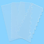 4 Pieces Large Clear Acrylic Cake Scraper Set Cakes Smoother Scraper Cake Stripes Edge Contour Comb for DIY Icing Frosting Buttercream Cream Decorating Kitchen Baking Tool Mousse Pastry Cutter
