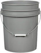 House Naturals 5 Gallon Premium HPDE Plastic Bucket - Made in USA Food Grade Storage Container, BPA Free All Purpose Pail (3, Gray)