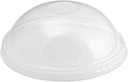 [100 Count] Dome Ice Cream Cup Lids - 4 oz Clear Disposable Lids - Fit Our 4 oz Cups Perfectly - *Cups Sold Separately* Frozen Dessert Supplies