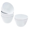 Amazon Basics Round Melamine Bowl, 8 oz, White, 6 Piece Set