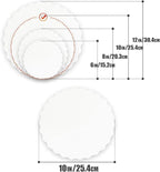 qiqee 10 Inch White Wave Cake Boards Round 50-Packs Circles Rounds Base Food-Grade Cardboard Wave Cake Plate（Thinner But Stronger）