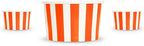 UNIQ 1000-Count 4 oz Striped Paper Ice Cream Cups Orange Color | Disposable Food & Dessert Bowls Perfect for Halloween, Parties and Holidays | Frozen Dessert Supplies