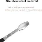 Commercial Grade Barbecue Tongs Stainless Steel 18-Inch Extra Long Heavy Duty Barbecue Tongs, Heat Resistant Handles for BBQ Outdoor Kitchen and Camping Cooking Grilling Food
