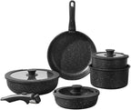Pots and Pans Set, Nonstick Detachable Handle Cookware Set, Induction Kitchen Cookware Set with Removable Handle, Healthy Non Stick Cookware, Dishwasher ＆ Oven Safe, PFOA Free