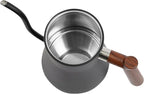 Gooseneck Electric Kettle, 0.24Gal Stainless Steel Electric Tea Kettle with Precision Temperature Control & LED Touchscreen, 1200W 90°Gooseneck Kettle for Tea Coffee (Black)