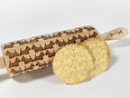 TERRIER PATTERN EMBOSSING ROLLING PIN SCOTTISH TERRIER DOG PATTERN ENGRAVED ROLLING PIN with SCOTTIE for EMBOSSED COOKIES