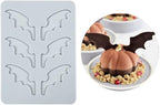 Silicone Molds 3D Hollow Leaf Chocolate Molds Honeycomb Bee Candy Mold Flower Pattern Fondant Mold Cake Topper Sugar Craft Decoration (C_Bat_5.32 * 3.8 * 0.12inch)