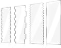 4 Pieces Large Clear Acrylic Cake Scraper Set Cakes Smoother Scraper Cake Stripes Edge Contour Comb for DIY Icing Frosting Buttercream Cream Decorating Kitchen Baking Tool Mousse Pastry Cutter