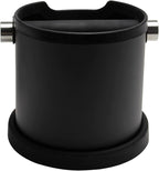 Espresso Knock Box, Capacity 60.8oz/1800ML Stainless Steel Coffee Grounds Container Waste Bin Coffee Tools for Barista and Non-slip Base (Black)