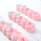 Pastry Tek 6 Cavities Flower Mold, 1 Oven-Ready Flower Chocolate Mold - Flexible, Freezable, White Silicone Flower Candy Mold, Easy Release, For Baking - Restaurantware