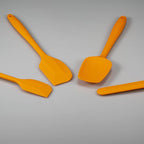 4 Piece Silicone Spatula Set, Flexible Heat Resistant Non-scratch Baking Cooking Rubber Spatulas with Stainless Steel Core, Orange