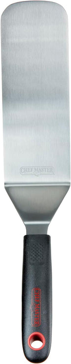 Chef Master 90284 High Heat Flexible Turner Spatula, 7.68" x 2.87" Blade | Heat Resistant Handle | Slip Resistant Grip | Dishwasher Safe