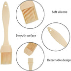 6 Pcs Silicone Basting Brush - Pastry Brushes for Cooking, Baking, BBQ Grilling, Sauce Brushing