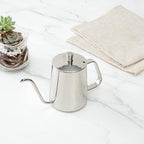 Restaurantware Restpresso 12 Ounce Gooseneck Kettle, 1 Dishwashable Pour Over Kettle - With Thermometer Hole, Non-Stick Coating, Stainless Steel Stovetop Kettle, Built-In Handle, - Restaurantware