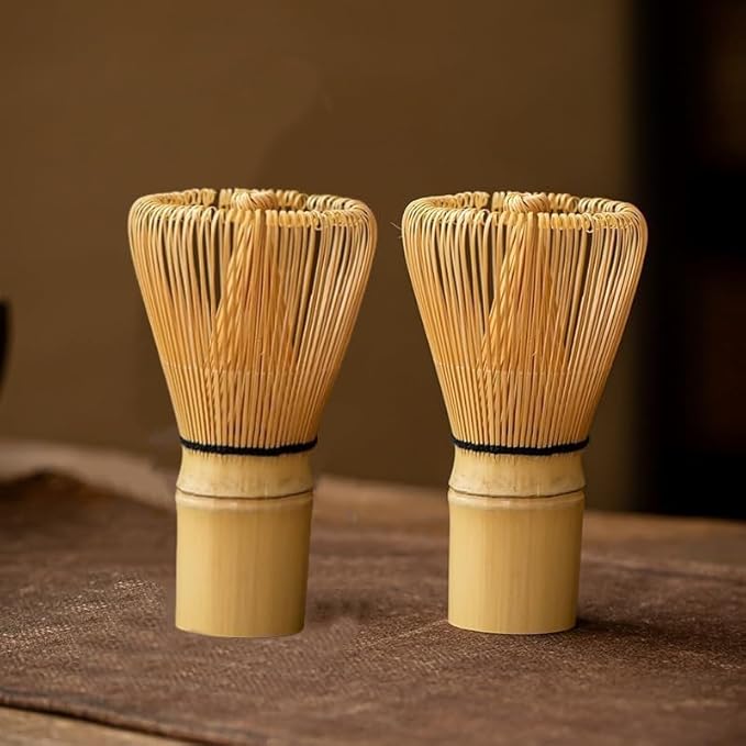 Matcha Whisk Bamboo Matcha Whisk for Traditional Starter Tool, Handcrafted Organic Traditional Japanese Chasen, Matcha Stirrer Wisk Mixer Brush for Authentic Tea Preparation (2)