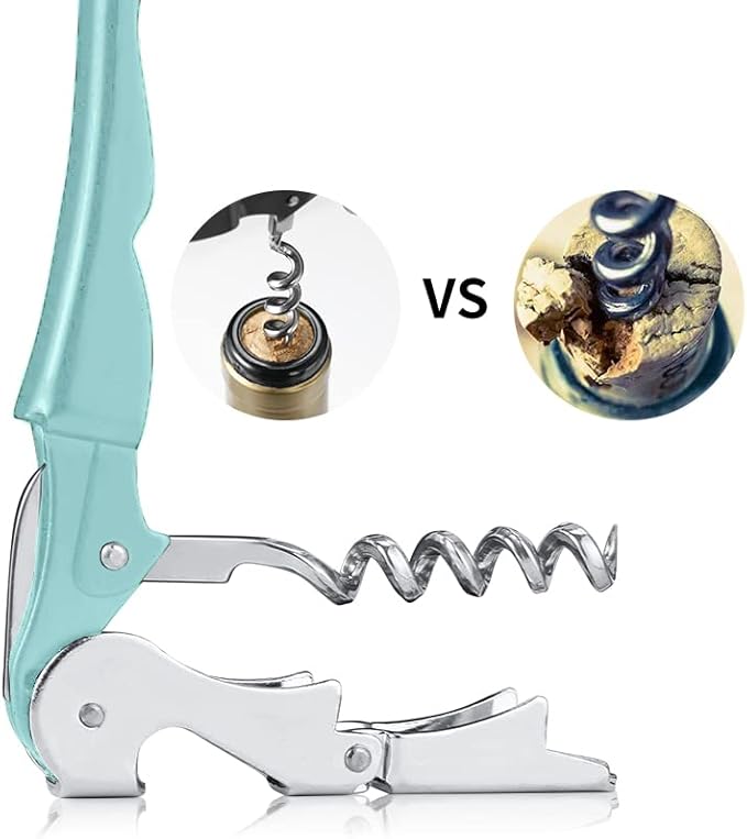 Professional Waiter Corkscrew Wine Openers Set, Heavy Duty Stainless Steel Hinges Wine Key for Restaurant Waiters, Sommelier, Bartenders