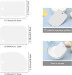 Icing Spatula, Cake Spatula, Frosting Spatula Set - 6", 8", 10" Stainless Steel Offset Spatulas with Non-Slip Handle & 3 Cake Scrapers, Angled Baking Decorating Tools
