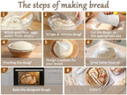 Banneton Bread Proofing Basket, Sourdough Bread Baking Supplies Kit, 10" Oval & 9" Round Banneton Baskets, Sourdough Basket Starter Set with Brush, Oil Can, Dough Whisk, Sling