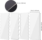 Acrylic Cake Scraper Decorating Contour Comb 9.45 Inch Cake Buttercream Icing Smoother Edge Tool Pastry Cutter Kitchen Baking Tools for DIY Different Shapes of Cake Edges,4 Pieces 7 Styles