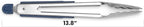 Misen Kitchen Tongs - Dishwasher Safe, Heavy Duty - Precision Stainless Steel Grilling Tool - Heat Resistant - Perfect for Serving and Air Frying - 13 Inch | Black