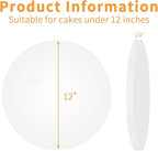 5Pcs Cake Boards 12 Inch Round - Sturdy 1/2 Inch Cake Drum, Food Grade Cake Rounds,Multiple Layers of Corrugated Cardboard for Heavy or Multi Layer Cakes for Birthdays,Weddings, Parties (12inch/5pcs)