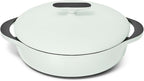 Caraway Enameled Cast Iron Braiser - 3.5 qt Braiser Pan - 3 Layer Enamel Coating - No Seasoning Required - Compatible With All Stovetops - Oven Safe - Free From Forever Chemicals - Light Mist