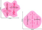Cross Molds Silicone,2 Pcs Baptism Cake Decorations Cross Cake Mold Cross Mold Baptism Cake Toppers for Baptism Party Supplies