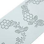 Silicone Molds 3D Hollow Leaf Chocolate Molds Honeycomb Bee Candy Mold Flower Pattern Fondant Mold Cake Topper Sugar Craft Decoration (L_Bee_10.4 * 4.6 * 0.12inch)