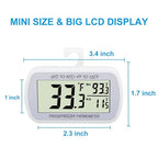 Waterproof Refrigerator Fridge Thermometer, Digital Freezer Room Thermometer, Max/Min Record Function Large LCD Screen and Magnetic Back for Kitchen, Home, Restaurants (1 Pack)
