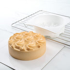 Restaurantware Pastry Tek 6.8 Inch Swirl Cake Pan 1 Oven-Ready Silicone Bundt Cake Pan - Flexible Freezable White Silicone Small Cake Mold Easy Release For Baking Desserts
