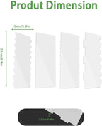 4PCS Acrylic Cake Scraper Set, Clear Cake Smoother for Icing, Food-Grade Acrylic Cake Frosting Smoother, Icing Scraper & Frosting Scraper Tools for Cream Cake Decorating