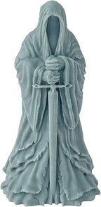 Sword Man Cylinder Candle Mold - Resin Casting Silicone Molds for Home Decor & Candle Making Wave Spiral Mold