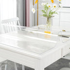 Warmstar Clear Table Cover Protector 44 x 96 Inch,1.5mm Thick Plastic Table Cover Rectangle,PVC Clear Table Protector,Desk Protector Mat for Kitchen, Dresser, Writing Desk，Dining Room Table