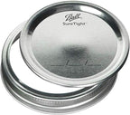 Ball Wide Mouth Glass Mason Jars with Lids and Bands, Used for Canning, Pickling, Juice, Jam, Jelly, Half Gallon Size 64 Ounce (Pack of 2)