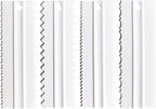 Cake Scrapers Set Decorating Comb and Icing Smoother, Plastic Sawtooth Scraper Polisher Butter Mousse Cream Cake Edge DIY Tool -8 Design Textures (White)