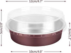 Beasea Disposable Mini Pie Tins With Lids, 4 Inch 50 Pack Disposable Mini Pie Pans Tart Pans, 8 Oz Aluminum Pie Pan Tin Coffee Tart Pans Round Oven Baking Mini Cake Pan for Pie Tart Quiche