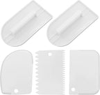 5 Pcs Fondant Smoother, Icing Smoother Essential Baking Tools for Perfectly Smooth Cakes(White)