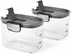 Progressive International ProKeeper+ Clear Plastic Airtight Food Baker's Kitchen Storage Organization Container Canister Set with Magnetic Accessories, 2- Piece Set (Specialty Sugar 1.5-Quart)