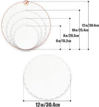 qiqee 12 Inch White Wave Cake Boards Round 15-Packs Circles Rounds Base Food-Grade Cardboard Wave Cake Plate（Thinner But Stronger）