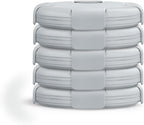 STOJO Collapsible Bowl 5 Set - Cashmere, 36oz - Reusable Silicone Bowl for Hot and Cold Food - Perfect for Travel, Meal Prep, To-Go Lunch, Camping & Hiking - Microwave & Dishwasher Safe
