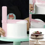 Adjustable Cake Scraper, Plastic Cake Cream Smoother, Easy Comb Set Edge Side Decorating Tools, With Tools 3 in 1